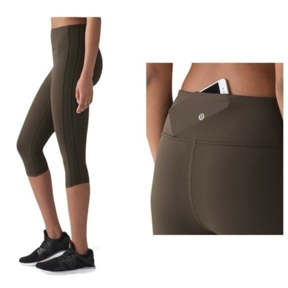 lululemon athletica Pants - Lululemon Crop Leggings Squad Goals 17”
